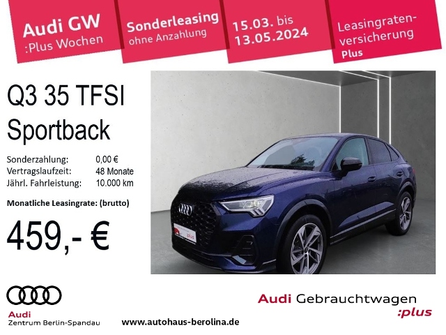 Audi Q3 Sportback 35 TFSI S tr. *NAV+*Opt.-Schwarz*